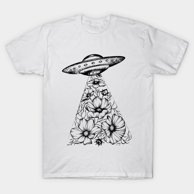 Floral Abduction T-Shirt by Akbaly